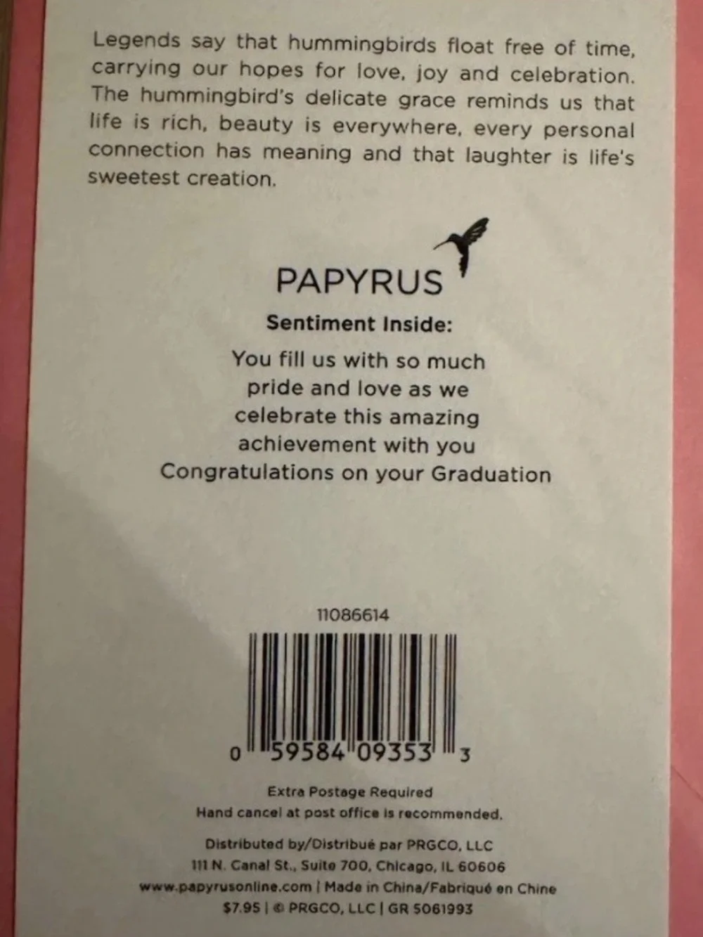 Lot 2 Papyrus Graduation Cards Daughter 3D Gown Cap Pink New Sealed